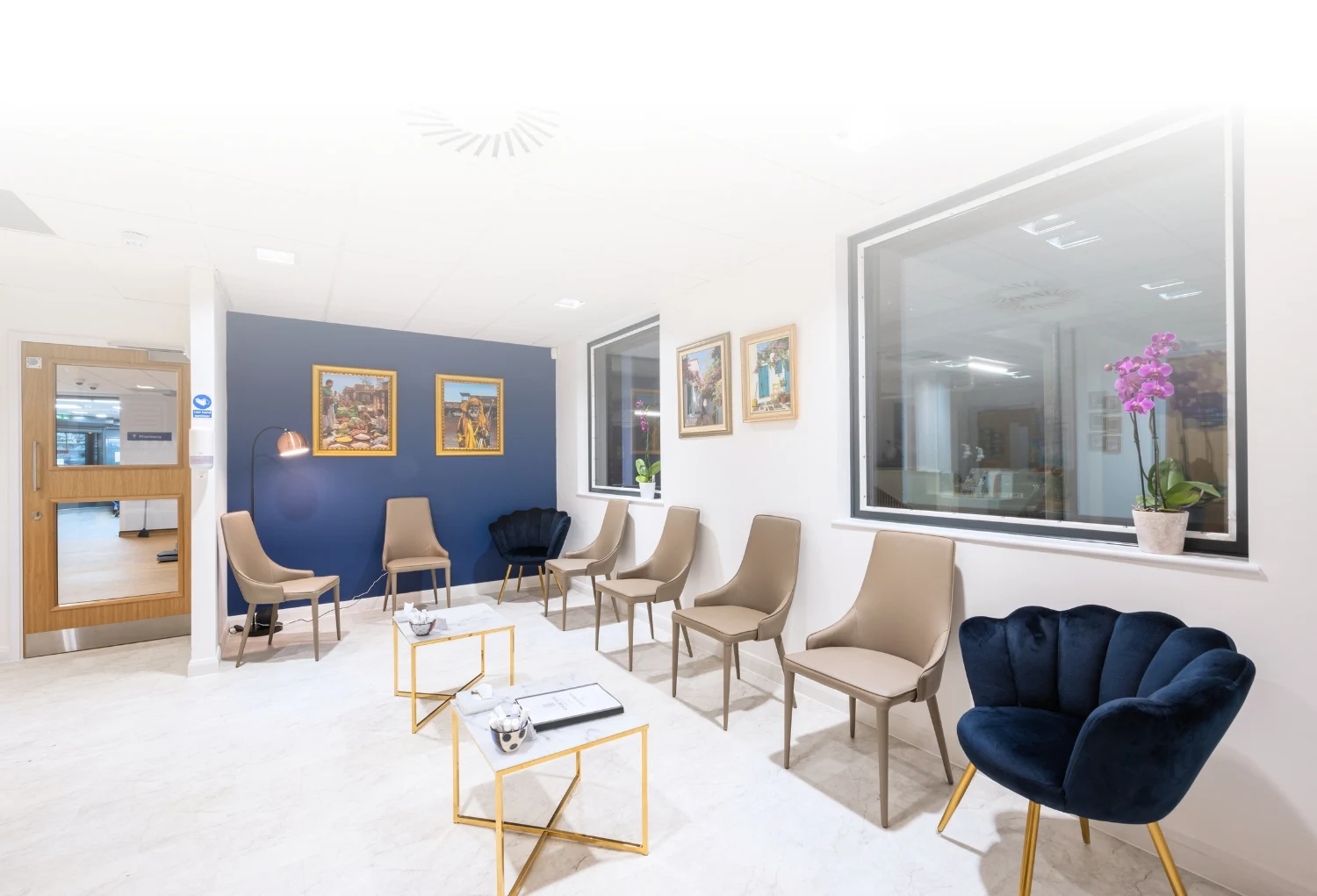 The reception area in Chase Side Dental Practice in Enfield - a private dental practice.