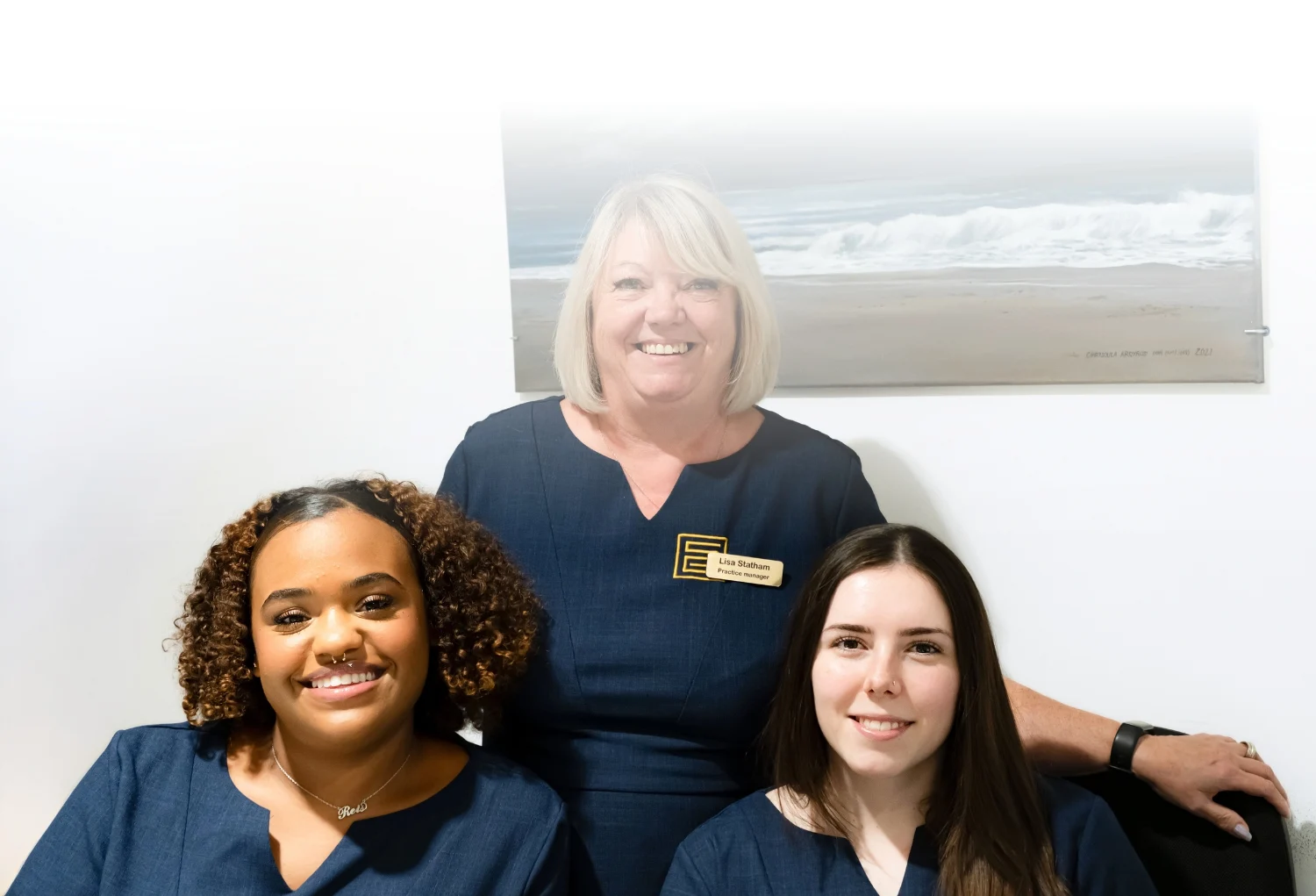 A few members of the team at Chase Side Dental Practice in Enfield.