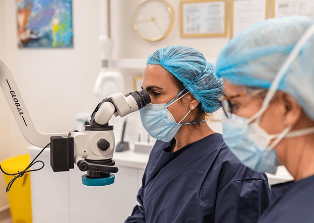 Chase Side Dental Practice in Enfield. Dr Sharon Stern conducting an endodontics appointment.