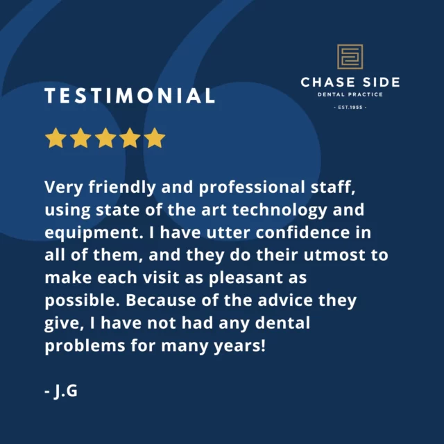 Have you had an experience you would like to share? Leave us a Google review👉 https://rb.gy/nt811n

#chasesidedentalpractice #chaseside #enfield #dentistenfield #dental #dentist #dentalhealth #dentistlondon #northlondondentist #implants #teethwhiteninglondon #endodontics #compositebonding #generaldentistrylondon #hygienelondon #hygienist
