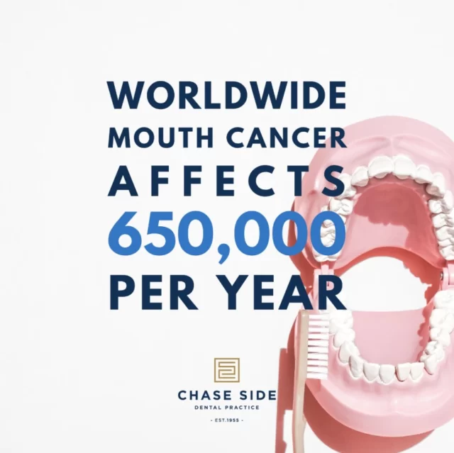 Did you know that worldwide, over 650,000 people are diagnosed with mouth cancer each year?

At every dental visit, we not only care for your teeth but also check for early signs of mouth cancer. Early detection can save lives!

Book your appointment today to keep your smile and health in check. 💙

#OralHealth #MouthCancerAwareness #PreventionIsKey #DentalCare #chasesidedentalpractice #chaseside #enfield #dentistenfield #dental #dentist #dentalhealth #dentistlondon #northlondondentist #implants #teethwhiteninglondon #endodontics #compositebonding #generaldentistrylondon #hygienelondon #hygienist