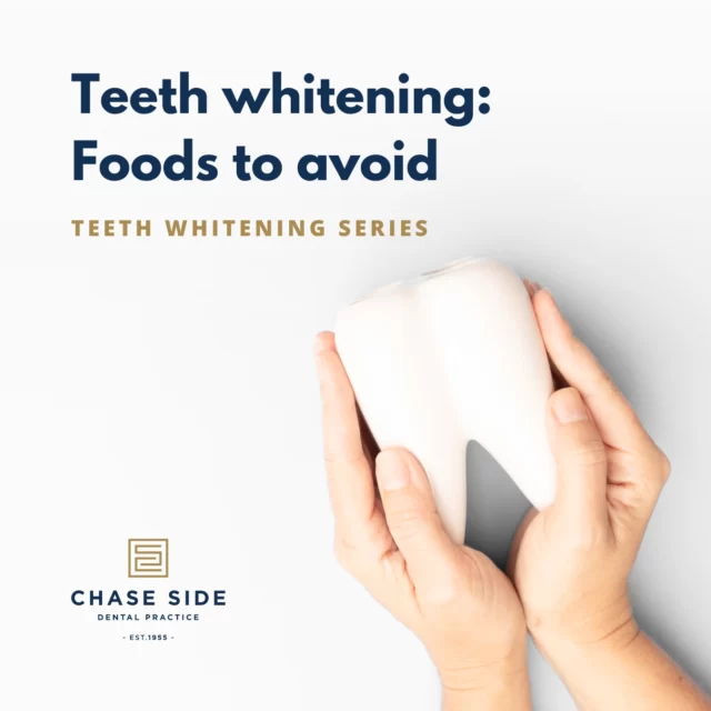 Whilst whitening your teeth and 48 hours afterwards, avoid these foods to keep your smile sparkling.🚫🍽️

Steer clear of:
- Colas
- Curries
- Beetroot
- Red wine
- Coffee & tea (including green tea)
- Berries
- Candy
- Tobacco products
- Cranberry, pomegranate, & prune juices
- Mustard, ketchup, soy sauce, & red sauces

These foods all have bright and strong colours which may affect the bleaching process. Think of it like avoiding anything that could stain a white t-shirt! 👕✨

#TeethWhitening #BrightSmile #DentalTips #HealthySmile #chasesidedentalpractice #chaseside #enfield #dentistenfield #dental #dentist #dentalhealth #dentistlondon #northlondondentist #implants #teethwhiteninglondon #endodontics #compositebonding #generaldentistrylondon #hygienelondon #hygienist