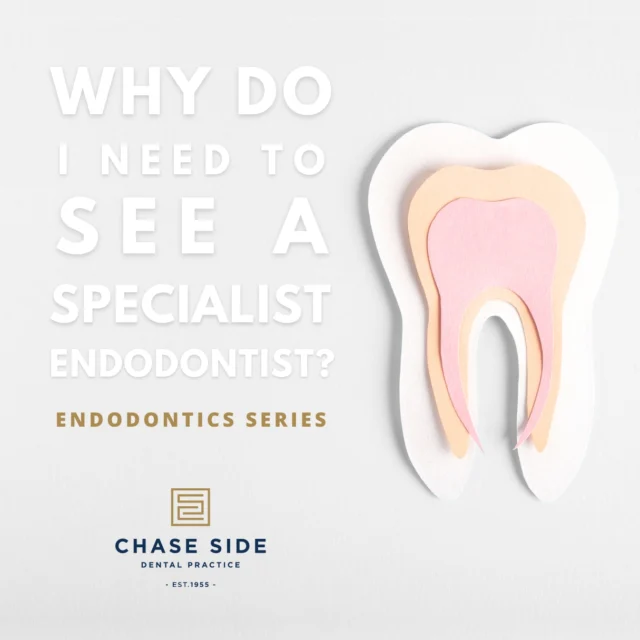 A general dentist may refer you to an endodontist if your dental issue is more complex and requires a specialist approach.

An endodontic specialist can assist the general dentists in identifying sources of pain. For larger cavities or broken teeth, a root canal treatment may be recommended. Without prompt intervention, the tooth may require extraction.

Endodontic specialists have extensive experience, training and expertise in using specialised tools and technology for root canal treatments, ensuring better treatment outcomes.

If you think you may need to see an endodontic specialist, contact us to schedule an appointment! 🦷✨

#endodontics #endodontist #rootcanal #chasesidedentalpractice #chaseside #enfield #dentistenfield #dental #dentist #dentalhealth #dentistlondon #northlondondentist #implants #teethwhiteninglondon #endodontics #compositebonding #generaldentistrylondon #hygienelondon #hygienist
