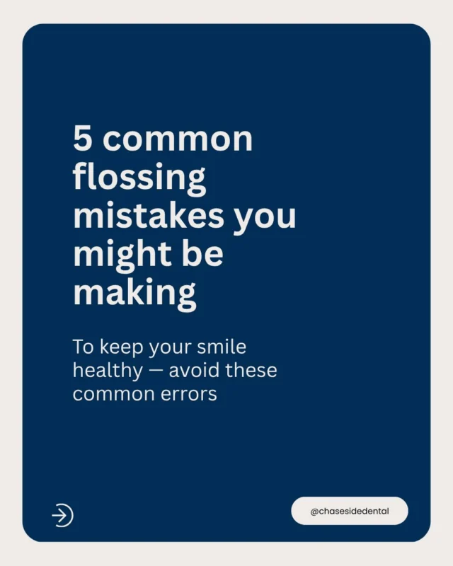 🦷 Think you're flossing correctly? You might be making one of these common mistakes!

Flossing is one of the best ways to protect your teeth and gums but technique matters. Small mistakes can mean you're not getting the full benefits, or worse, irritating your gums.

💬 Which mistake surprised you the most? Let us know in the comments.

#FlossingTips #DentalCare #HealthySmile #OralHealth #DentalHygiene #GumHealth #SmileTips #PreventiveDentistry #Enfield #EnfieldDentist #EnfieldCommunity #ChaseSideDental
