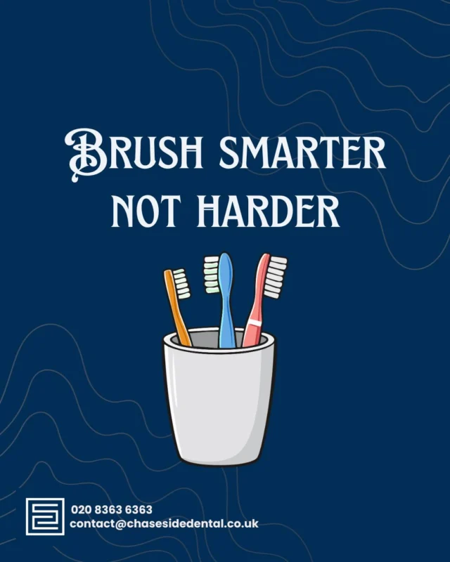 When it comes to brushing, more pressure doesn't mean a better clean. Gentle brushing helps remove plaque while protecting your enamel and gums.

A healthy smile starts with the right technique, not extra force. ✨

Book your next check-up and keep your smile at its best! 😁

#BrushSmarter #HealthySmile #OralHealth #DentalTips #SmileCare #Dentist #DentalHealth #PreventiveCare #Enfield #EnfieldDentist #EnfieldCommunity #ChaseSideDental