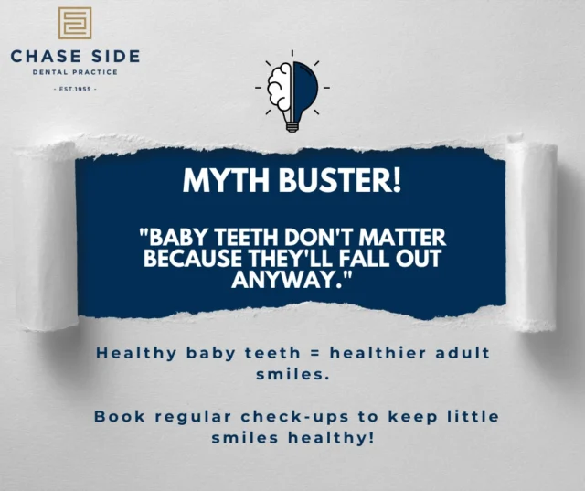 🦷✨ Baby teeth may be temporary, but they’re incredibly important!

Healthy baby teeth support your child’s development, help with eating and speaking, and create the foundation for a lifetime of good oral health. 💛

Small teeth, big job! 👶

📌 Save this post and share it with another parent who needs to know!

#BabyTeeth #KidsDentalHealth #HealthySmiles #PediatricDentistry #ChildrensDentist #OralHealth #ParentTips #Enfield #EnfieldDentist #EnfieldCommunity #ChaseSideDental